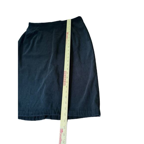 Briggs Petite Black Straight Skirt with Slit 16 P Modest Polyester Spandex - Picture 6 of 7